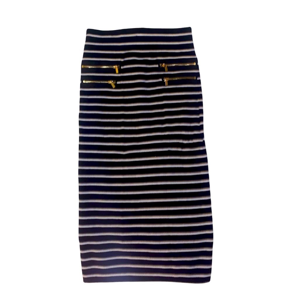 Cache Striped Pencil Skirt